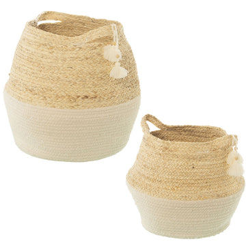 Set di Cesti Alexandra House Living 03770 Marrone vimini Rattan Fibra naturale (2 Unità)