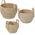 Set di Cesti Alexandra House Living 03780 Marrone vimini Rattan Fibra naturale (3 Unità)