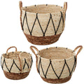 Set di Cesti Alexandra House Living 03842 Marrone Legno vimini Rattan (3 Unità)