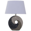 Lampada da tavolo Alexandra House Living Nero Grigio Multicolore Argentato Ceramica 40 W 32 x 44 x 20 cm