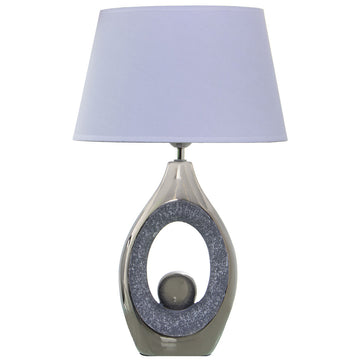 Lampada da tavolo Alexandra House Living Nero Grigio Multicolore Argentato Ceramica 40 W 32 x 50 x 20 cm