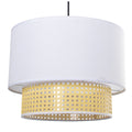 Lampadario Alexandra House Living Bianco Multicolore vimini 40 W 40 x 30 x 40 cm