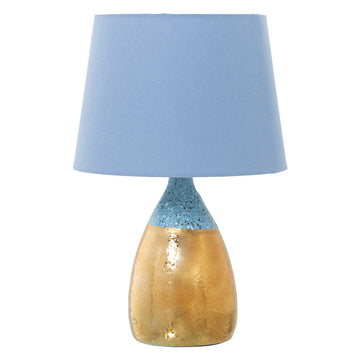 Lampada da tavolo Alexandra House Living Azzurro Dorato Ceramica 60 W 13 x 26 x 13 cm