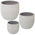 Set di vasi da fiori Alexandra House Living Bianco Ceramica 3 Pezzi