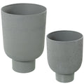 Set di vasi da fiori Alexandra House Living Grigio Metallo (2 Pezzi)