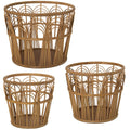 Set di vasi da fiori Alexandra House Living vimini Rattan (3 Pezzi)