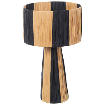 Lampada da tavolo Alexandra House Living Marrone Nero Naturale Rattan Fibra naturale 60 W 25 x 41 x 25 cm