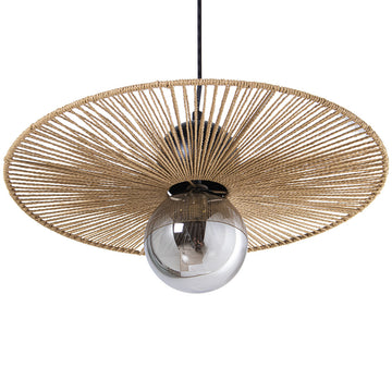 Lampadario Alexandra House Living Marrone Rattan Fibra naturale 45 x 20 x 45 cm