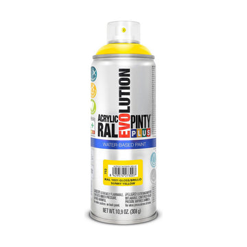 Vernice spray Pintyplus Evolution RAL 1021 Base d'acqua Sunny Yellow 400 ml