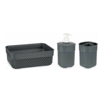 Set da Bagno Antracite Plastica (3 pcs)