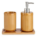 Set da Bagno Ceramica Bambù Cammello (3 pcs)