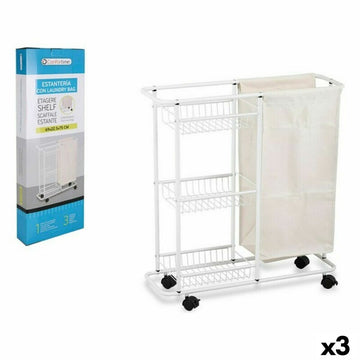 Scaffale da Bagno Confortime Laundry Bag Metallo 69 x 22,5 x 75 cm (3 Unità) (69 x 22.5 x 75 cm)