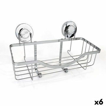 Supporto Contenitore per Vasca da Bagno Confortime Chromed Alluminio Argentato 30 x 13,5 x 15 cm (6 Unità)