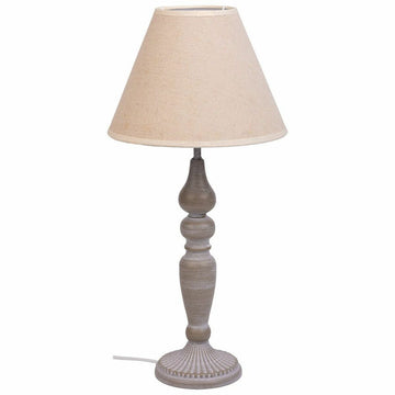 Lampada da tavolo Alexandra House Living Bianco Grigio Metallo Stoffa 220-240 V 23 x 46 x 23 cm