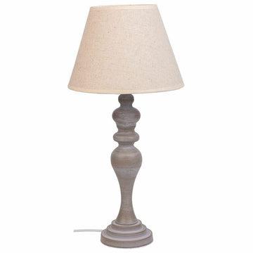 Lampada da tavolo Alexandra House Living Bianco Grigio Metallo Stoffa 220-240 V 25 x 50 x 25 cm