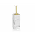 Scopino per il Bagno Alexandra House Living Bianco Dorato Acciaio inossidabile Poliresina 8 x 33 x 8 cm