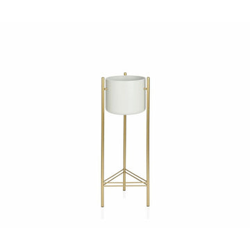 Vaso con supporto Alexandra House Living Bianco Dorato Metallo 28 x 80 x 28 cm