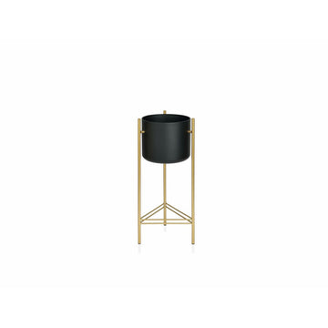 Vaso con supporto Alexandra House Living Nero Dorato Metallo 27 x 65 x 27 cm