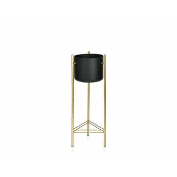 Vaso con supporto Alexandra House Living Nero Dorato Metallo 28 x 80 x 28 cm