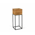 Vaso con supporto Alexandra House Living Marrone Nero Metallo Legno Riciclato 28 x 28 x 75 cm