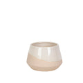 Vaso Romimex Bianco Beige Ceramica 25 x 18 x 25 cm