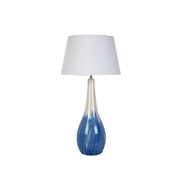 Lampada da tavolo Romimex Azzurro Bianco Ceramica 18 x 60 x 18 cm