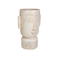 Vaso Romimex Grigio Resina Etnico Busto 25 x 38 x 21 cm