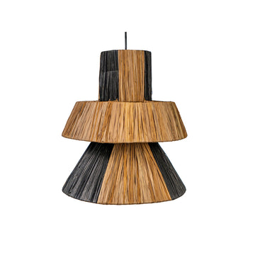 Lampadario Romimex Nero Naturale E27 220-240 V