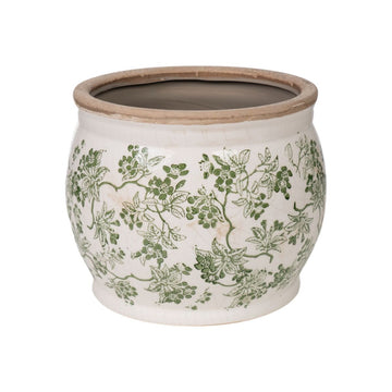 Vaso Romimex Verde Beige Porcellana 25 x 21 x 25 cm