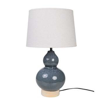 Lampada da tavolo Romimex Azzurro Beige Ceramica 28 x 47 x 28 cm