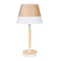 Lampada da tavolo Romimex Bianco Beige Legno vimini 23 x 44 x 23 cm