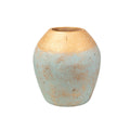 Vaso Romimex Azzurro Dorato Terracotta 25 x 40 x 25 cm