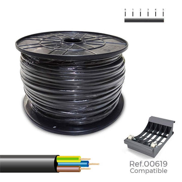 Cavo Elettrico Tubo Sediles vv-k0.6/1kv Nero 3 x 2,5 mm 100 m