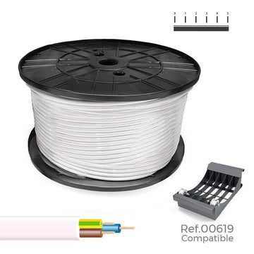 Cavo Elettrico Tubo Sediles vv-k0.6/1kv Bianco 3 x 1,5 mm 100 m