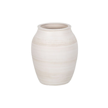 Vaso Crema Ceramica 25 x 25 x 30 cm