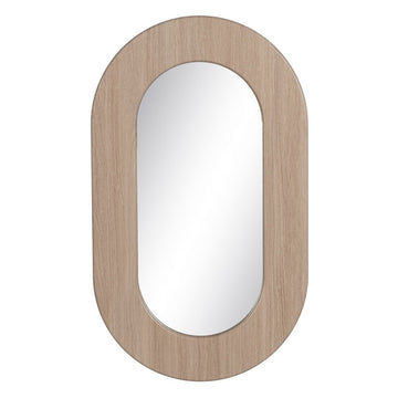 Specchio da parete Naturale Cristallo Legno MDF 50 x 2,2 x 85 cm