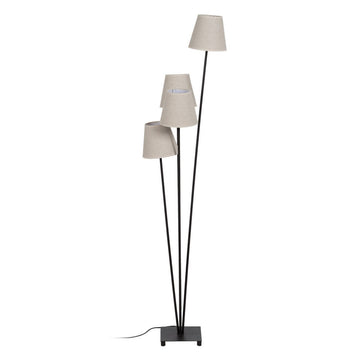 Lampada da Terra Marrone Nero Crema Ferro 60 W 220-240 V 30 x 36 x 144 cm