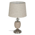 Lampada da tavolo Beige Argentato Metallo Cristallo 10 W 220 V 27 x 27 x 45 cm