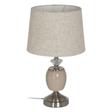 Lampada da tavolo Beige Argentato Metallo Cristallo 10 W 220 V 27 x 27 x 45 cm