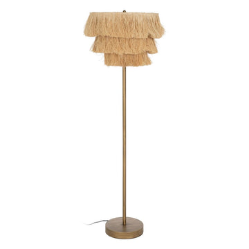 Lampada da Terra Beige Naturale Metallo 48,5 x 48,5 x 162 cm