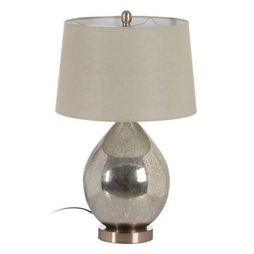 Lampada da tavolo Argentato Metallo Cristallo 60 W 220-240 V 40 x 40 x 64 cm