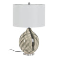 Lampada da tavolo Bianco Nero Metallo Ceramica Cristallo 60 W 220-240 V 45 x 45 x 73 cm