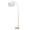 Lampada da Terra Bianco Dorato Metallo Piume 60 W 220-240 V 68 x 40 x 175 cm