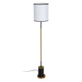 Lampada da Terra Bianco Nero Dorato Ferro Tessuto 40 W 28 x 28 x 157 cm