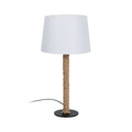 Lampada da tavolo Bianco Nero Beige Ferro Tessuto 40 W 30 x 30 x 60 cm