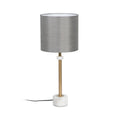 Lampada da tavolo Bianco Grigio Dorato Marmo Ferro 40 W 25 x 25 x 61 cm