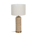 Lampada da tavolo Beige Crema Dorato Ceramica Ferro 40 W 30 x 30 x 58 cm