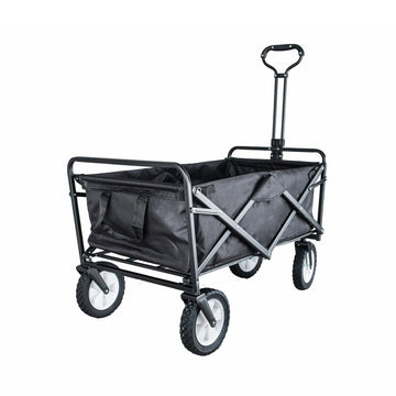 Carrello Multiuso Nero Poliestere Gomma Acciaio 100 x 50 x 105 cm