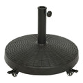 Base per Ombrellone 841097 Nero Polietilene Acciaio Con ruote Ø 52 cm