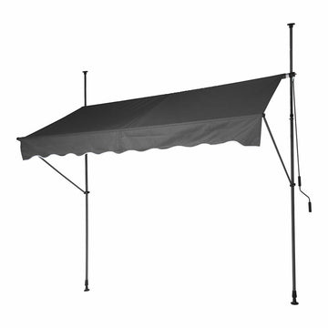 Tenda Regolabile Grigio Poliestere 250 x 120 cm